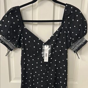 Alice n Olivia NWT Black designer Polka Dot Dress